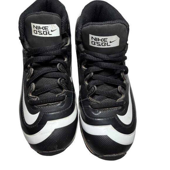 Nike Huarache 11C Youth Baseball Cleats Black White Lightweight Molded Rubber Sp - Picture 2 of 9